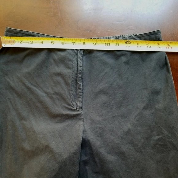 Eileen Fisher Pants Womens M black crop chino capri pockets Medium‎ - Picture 3 of 7